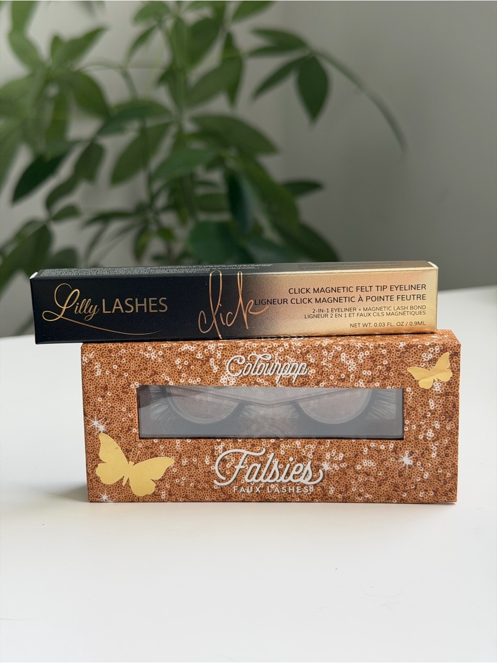 ColourPop Hunni Faux Lashes 2-Pack + Lilly Lashes Magnetic Felt Tip Liner Bundle